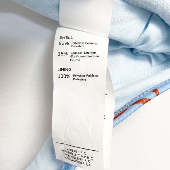 Cupshe Women's Blue Floral Tie Front Halter & Cheeky Bikini Set Size Medium - Picture 8 of 10